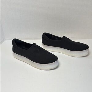OPENING CEREMONY Cici Platform Slip On Sneakers Black White 1.5" Sole Size 41